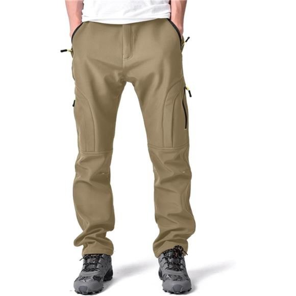 Pants Mens Hiking Snow Pants Winter Insulated Fleece Lined Outdoor